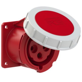 Prise Industrielle Encastrée Droite 3P+T 32 A 380/400 V 6h IP66/67