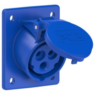 Prise Industrielle Encastrée Inclinée 2P+T 16 A 230 V 6h IP44/54